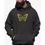 Men's Butterfly Word Art Hooded Sweatshirt