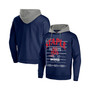 Men's NFL X Staple Navy New England Patriots Oversized Gridiron Vintage-Like Wash Pullover Hoodie