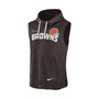 Men's Heather Brown Cleveland Browns Sleeveless Pullover Hoodie