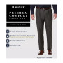 Men's Premium Comfort Stretch Classic-Fit Solid Pleated Dress Pants