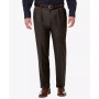 Men's Premium Comfort Stretch Classic-Fit Solid Pleated Dress Pants
