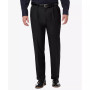 Men's Premium Comfort Stretch Classic-Fit Solid Pleated Dress Pants