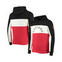 Men's Black, White Toronto Raptors Wordmark Colorblock Fleece Pullover Hoodie