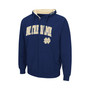 Men's Navy Notre Dame Fighting Irish Arch and Logo 3.0 Full-Zip Hoodie