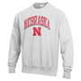 Men's Gray Nebraska Huskers Arch Over Logo Reverse Weave Pullover Sweatshirt