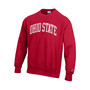 Men's Scarlet Ohio State Buckeyes Arch Reverse Weave Pullover Sweatshirt