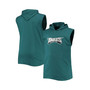 Men's Midnight Green Philadelphia Eagles Big and Tall Muscle Sleeveless Pullover Hoodie