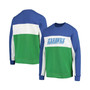 Men's College Navy, Neon Green Seattle Seahawks Color Block Pullover Sweatshirt