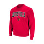Men's Red Louisville Cardinals Arch and Logo Crew Neck Sweatshirt