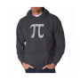 Men's Word Art Hooded Sweatshirt - 100 Digits of Pi