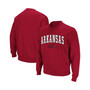 Men's Cardinal Arkansas Razorbacks Arch and Logo Crew Neck Sweatshirt