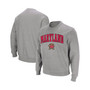 Men's Heather Gray Maryland Terrapins Arch and Logo Crew Neck Sweatshirt