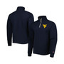 Men's Navy West Virginia Mountaineers Stack Essential Fleece Quarter-Zip Sweatshirt