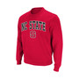Men's Red NC State Wolfpack Arch & Logo Crew Neck Sweatshirt