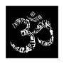 Men's Word Art The Om Symbol Out Of Yoga Poses Crewneck Sweatshirt