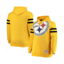 Men's Gold Pittsburgh Steelers Big and Tall Big Face Historic Logo Fleece Pullover Hoodie