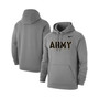 Men's Heather Gray Army Black Knights Logo Club Pullover Hoodie