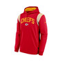 Men's Red Kansas City Chiefs Sideline Athletic Stack Performance Pullover Hoodie