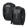 Men's Brand Kevin Durant Black Brooklyn Nets Statement Name and Number Pullover Sweatshirt