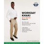 Men's Workday Smart 360 Flex Classic Fit Khaki Stretch Pants