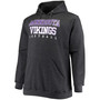 Men's Big and Tall Heathered Charcoal Minnesota Vikings Practice Pullover Hoodie