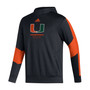 Men's Black Miami Hurricanes 2021 Sideline AEROREADY Hoodie
