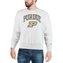Men's Gray Purdue Boilermakers Arch Over Logo Reverse Weave Pullover Sweatshirt