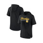 Men's Branded Black Pittsburgh Pirates Offensive Strategy Short Sleeve Pullover Hoodie