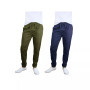 Men's Basic Stretch Twill Joggers, Pack of 2