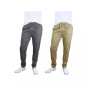 Men's Basic Stretch Twill Joggers, Pack of 2