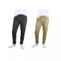 Men's Basic Stretch Twill Joggers, Pack of 2