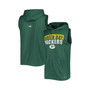 Men's Green Green Bay Packers Relay Sleeveless Pullover Hoodie