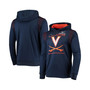 Men's Navy Virginia Cavaliers 2021 Team Sideline Performance Pullover Hoodie