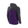 Men's Branded Heather Purple, Heather Charcoal Phoenix Suns Down and Distance Full-Zip Hoodie