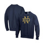 Men's Navy Notre Dame Fighting Irish Vault Logo Reverse Weave Pullover Sweatshirt