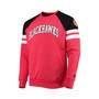 Men's Red, Black Chicago Blackhawks Game Time Raglan Pullover Sweatshirt