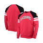 Men's Red, Black Chicago Blackhawks Game Time Raglan Pullover Sweatshirt