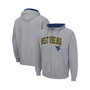 Men's Heathered Gray West Virginia Mountaineers Arch & Logo 3.0 Full-Zip Hoodie