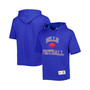 Men's Royal Buffalo Bills Washed Short Sleeve Pullover Hoodie