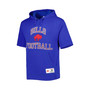 Men's Royal Buffalo Bills Washed Short Sleeve Pullover Hoodie