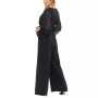 Women's Surplice-Neck Balloon-Sleeve Jumpsuit