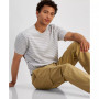 Men's Regular-Fit Twill Drawstring Cargo Pants, Created for Macy's