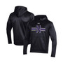 Men's Black Northwestern Wildcats Logo Stripe Fleece Pullover Hoodie