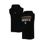 Men's Black New Orleans Saints Relay Sleeveless Pullover Hoodie