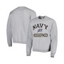 Men's Heather Gray Navy Midshipmen High Motor Pullover Sweatshirt
