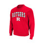 Men's Scarlet Rutgers Scarlet Knights Arch & Logo Crew Neck Sweatshirt