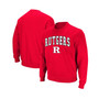 Men's Scarlet Rutgers Scarlet Knights Arch & Logo Crew Neck Sweatshirt