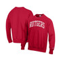 Men's Scarlet Rutgers Scarlet Knights Arch Reverse Weave Pullover Sweatshirt