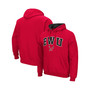 Men's Red Eastern Washington Eagles Arch and Logo Pullover Hoodie