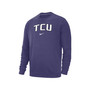 Men's Purple TCU Horned Frogs Arch Club Fleece Pullover Sweatshirt
